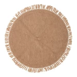 Okrągły wełniany dywan w naturalnym kolorze ø 110 cm Lenea − Bloomingville
