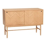 Komoda z drewna dębowego Hübsch Herringbone, wys. 70 cm