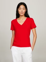 Red women's T-shirt Tommy Hilfiger New Slim Cody