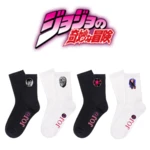 JoJo's Bizarre Adventure Anime Kujo Jotaro Ghirga Narancia Bruno Cosplay Cotton Personality Socks Trend Stockings Knitting Socks