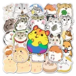 10/50pcs Cute Cartoon Animal Little Hamster Stickers Pack for Scrapbook Stationery Laptop Phone Guitar Suitcase Girl Sticker