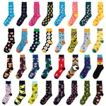 Hundreds Fashion Personality Cotton Socks Unisex Men Happy Street Skateboard Fruits Harajuku Gift Funny Boys Male Dress Sox