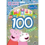 100 samolepek s omalovánkovými listy Prasátko Peppa