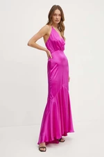 Hodvábne šaty Marciano Guess ISHANI fialová farba, maxi, áčkový strih, 4GGK56 9719Z