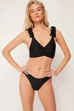 Trendyol Black Regular Bikini Bottom