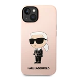 Zadní kryt Karl Lagerfeld Liquid Silicone Ikonik NFT pro Apple iPhone 14 Plus, pink