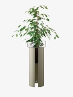 Ghiveci Terrazza, î. 75 cm, Ø32 cm transparent/gri beton - LSA international