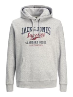 Jack&Jones Pánská mikina JJELOGO Regular Fit 12210824 Light Grey Melange S