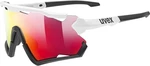 UVEX Sportstyle 228 White/Black/Red Mirrored Okulary rowerowe