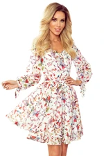 Airy chiffon dress with a Numoco neckline