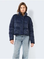 Dark blue women's winter quilted jacket Noisy May Harper - Women's Dark blue women's winter quilted jacket Noisy May Harper - Women's