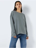 Noisy May Grey-blue women's basic oversize long-sleeved T-shirt Noisy - Women's