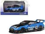 Nissan GT-R (R35) LB Silhouette Works GT RHD (Right Hand Drive) 5 Black and Blue "Calsonic" 1/43 Diecast Model Car by Solido