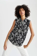 DEFACTO Regular Fit Sleeveless Floral Print Shirt