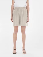 Beige Womens Linen Shorts ONLY Tokyo - Women
