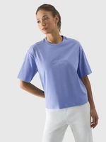Dámske oversize tričko s potlačou - modré