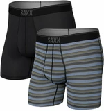 SAXX Quest 2-Pack Boxer Brief Sunrise Stripe/Black II 2XL Fitness Unterwäsche