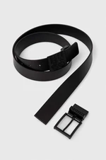 Kožený pásek HUGO pánský, černá barva, 50512844