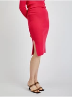 Orsay Tmavě růžová dámská sukně s rozparkem - Dámské