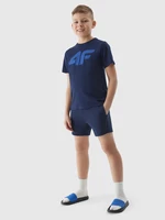 4F Boys' Tracksuit Shorts - Navy Blue