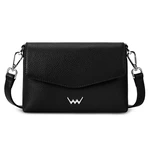 Vuch Dámská kožená crossbody kabelka Leyra Black