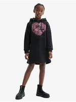 Černé holčičí mikinové šaty Desigual Ariza - Holky