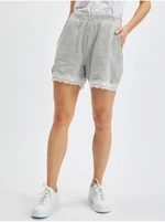 Orsay Light gray Womens Tracksuit Shorts with Lace - Women