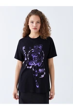 LC Waikiki Women's Crew Neck Printed Short Sleeved T-Shirt