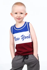 Boys' cornflower T-shirt with straps