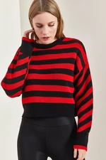 Bianco Lucci Women's Striped Knitwear Sweater