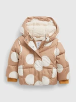 GAP Kids jacket polka dot with fur - Girls