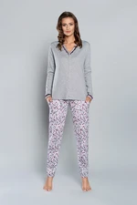 Arati ́s pyjamas - long sleeves, long trousers - melange/print