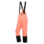 Children's ski pants with ptx membrane ALPINE PRO FELERO neon salmon