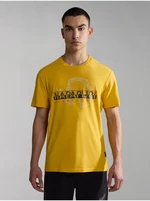 Žluté pánské tričko NAPAPIJRI Iceberg - Pánské
