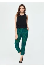 Dagi Women's Green Dgk11810 Cupro Baggy Pants