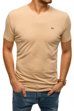 Beige Men's T-shirt without print RX4465