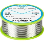 Felder Löttechnik ISO-Core "Clear" SAC305 spájkovací cín cievka Sn96,5Ag3Cu0,5 0.250 kg 0.5 mm