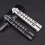 Stainless Steel Folding Training Comb Butterfly In Knife Training Tool Practice Swing Comb for Outdoor Camping Practice