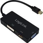 LogiLink CV0110  adaptér [1x mini DisplayPort zástrčka - 1x DVI zásuvka 24+1-pólová, HDMI zásuvka, VGA zásuvka] čierna