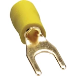 Sinuslive 13199 vidlicové káblové oko   4 mm² Ø otvoru=4 mm čiastočne izolované žltá 10 ks