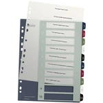Leitz 1237 Style register DIN A4 44105 polypropylen viacfarebná 10 kariet extra široké, možno opísať pomocou počítača 12