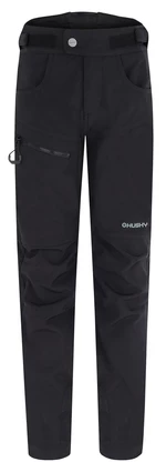 Husky Keson K 134-140, black Dětské softshell kalhoty