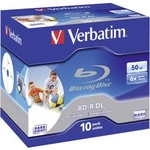 Blu-ray BD-R DL 50 GB Verbatim Jewelcase, 43736, s potiskem, 10 ks