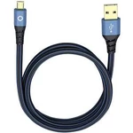 USB 2.0 kabel Oehlbach USB Plus Micro 9330, 50.00 cm, modrá