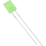 LED s vývody HuiYuan 2534G3D-KHC-B, typ čočky hranatý, 2 x 5 mm, 120 °, 20 mA, zelená