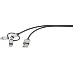 Apple iPad/iPhone/iPod, USB 2.0 kabel Renkforce rf-3/1LMC-01 RF-3335108, 1.00 m, tmavě šedá