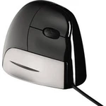 Optická ergonomická myš BakkerElkhuizen Evoluent Standard BNEEVSR, ergonomická, černá, stříbrná