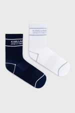 Ponožky Karl Lagerfeld dámske, tmavomodrá farba