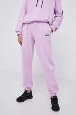 Bavlnené nohavice P.E Nation dámske, fialová farba, jednofarebné