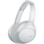 Bluetooth®, kabelová Hi-Fi sluchátka Over Ear Sony WH-CH710N WHCH710NW.CE7, bílá